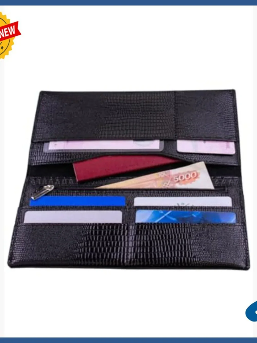 Genuine Leather Bifold Wallet Holds 4 Cards Coin Pocket Slim Travel